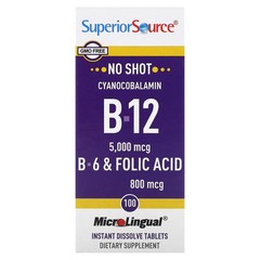 2 X Superior Source, B-12, B-6 & Folic Acid, 100 MicroLingual Instant Dissolve