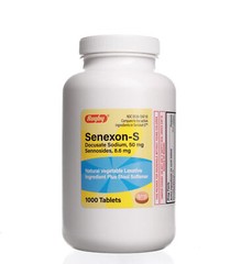 Rugby Senexon-S Generic for Senokot-S Vegetable Laxative Tablets 1000 COUNT