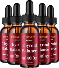 (5 Pack) Pureveen Liquid Drops – Pure Veen Extra Strength Thyroid Balance