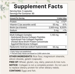 Micro Ingredients Multi Collagen Peptides Complex, 240 Caps