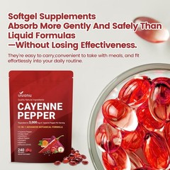 VIVONU Cayenne Pepper Softgels – Supports Leg Vein, Heart & Circulation