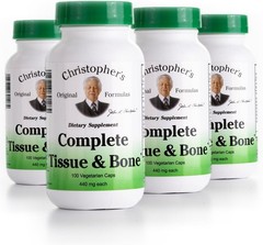 Christopher’s Original Formulas Complete Tissue & Bone 100 Vcaps Each (Pack of 4
