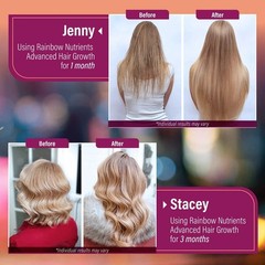 3 PACK NEW Rainbow Nutrients ADVANCED Hair Growth Vitamins – Biotin 10,000mcg