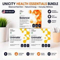 Unicity UniMate & Balance Combo Pack | Energy, Gut & Metabolism | 60+30 Sachets