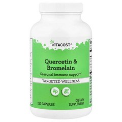 2 X Vitacost, Quercetin & Bromelain, 250 Capsules