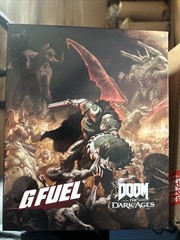 GFUEL DOOM The Dark Ages Collectors Box W/ Shaker And G FUEL Tub