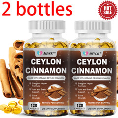 Organic 1800mg Ceylon Cinnamon 240 Capsules Highest Potency Blood Sugar Support
