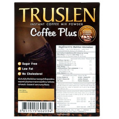 Truslen Coffee Plus Instant Coffee Mix Sugar Free Diet Coffee 80 Sachets (2 Box)