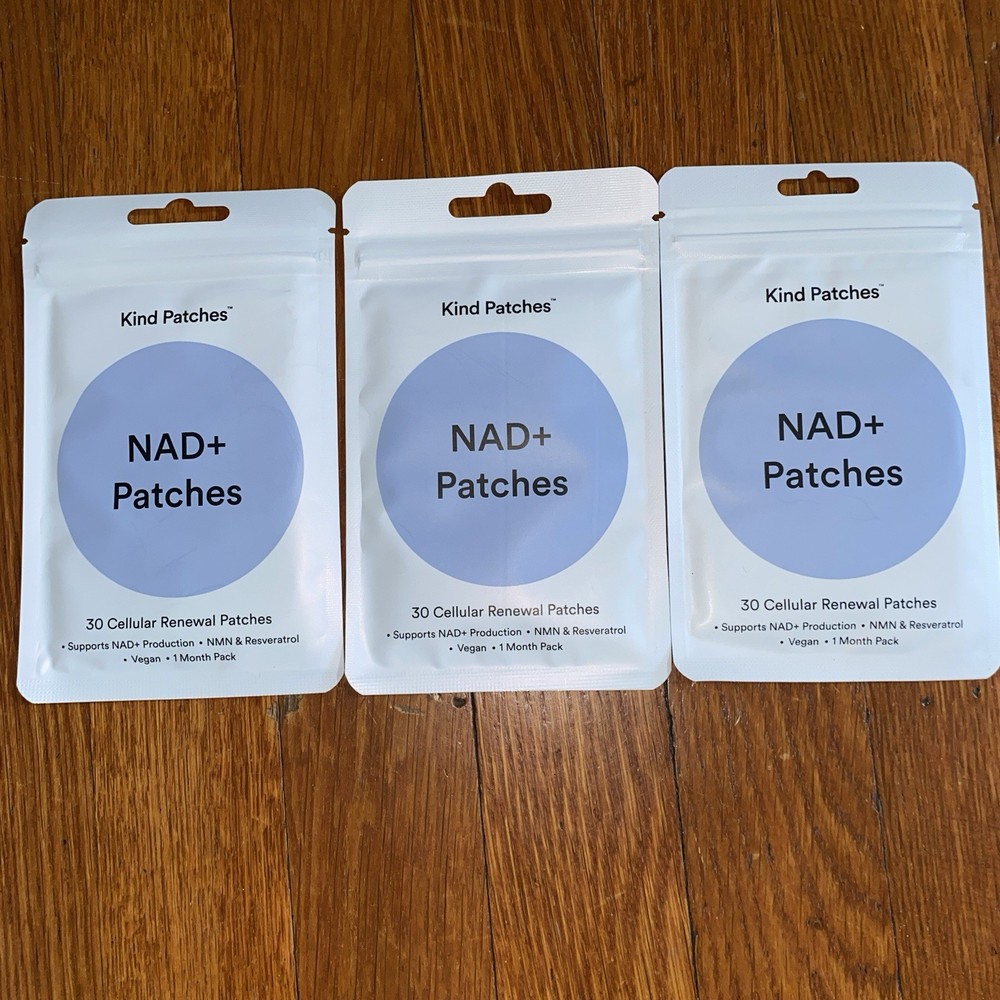 Kind Patches NAD+ Transdermal Patch Bundle 3 Pack 90 Day Supply New Sealed