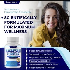 Magnesium Complex 7 Elemental Magnesium Supplement 1000mg – Magnesium Glycinate,