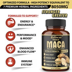 Maca Capsules – Antioxidant, boosts blood flow and immune system 120 Capsules