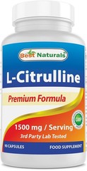 Best Naturals L-Citrulline Capsules – 1500mg/Serving – Non-GMO – Gluten Free – 9