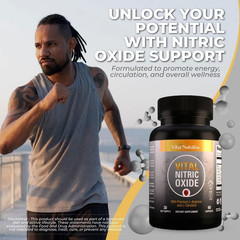 Vital Nitric Oxide Supplements for Men – Workout Booster Supplement for Men -…