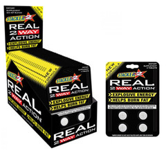 Stacker TWO Real 2 Way Action Energize 4 ct x 24 Cards = (96 TABLETS)