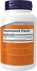 Supplements, (L-Lysine Hydrochloride) 1,000 Mg, Double Strength, Amino Acid, 100