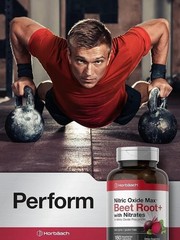 2 BOTTLES-Nitric Oxide Beet Root Capsules |With Nitrates |180 Count| by Horbaach