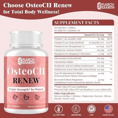 Joint Supplements for Women OsteoCII Renew Triple 360 Count (Pack of 1), Pink
