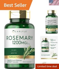 Rosemary Capsules 200 Count – Non-GMO & Gluten-Free Nutritional Boost