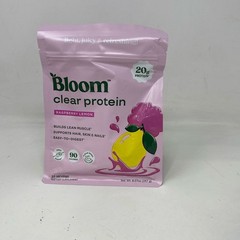 Bloom Clear Protein Raspberry Lemon 10 Servings 9.07oz 20g Protein