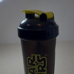 Star Wars Black and Yellow Plastic Shaker Bottle with Flip Lock Lid