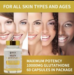 Skin Whitening 10000mg Glutathione & Vitamin Collagen 60 Capsules