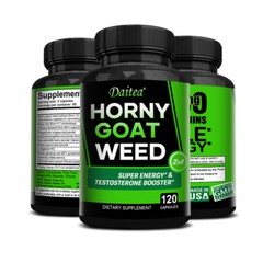 Horney Goat Weed for Men & Women-with Maca, Saw Palmetto, Ginseng, L-Arginine