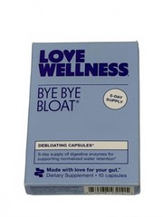 Love Wellness Bye Bye Bloat Vitamins – 10ct: Capsule, Multivitamins, Unflavored