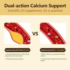 NEW LUXRY Vitamin D3 5000 IU with K2 MK7 250 Veggie Softgels Bone Immune Support