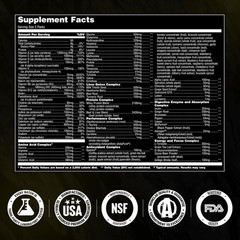 Animal Pak Daily Multivitamin Supplement Pack Zinc Vitamin C Amino Acids 3 Pack