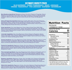 Ultima Replenisher Electrolyte Variety Pack, 36 Stick Packs, Sugar Free