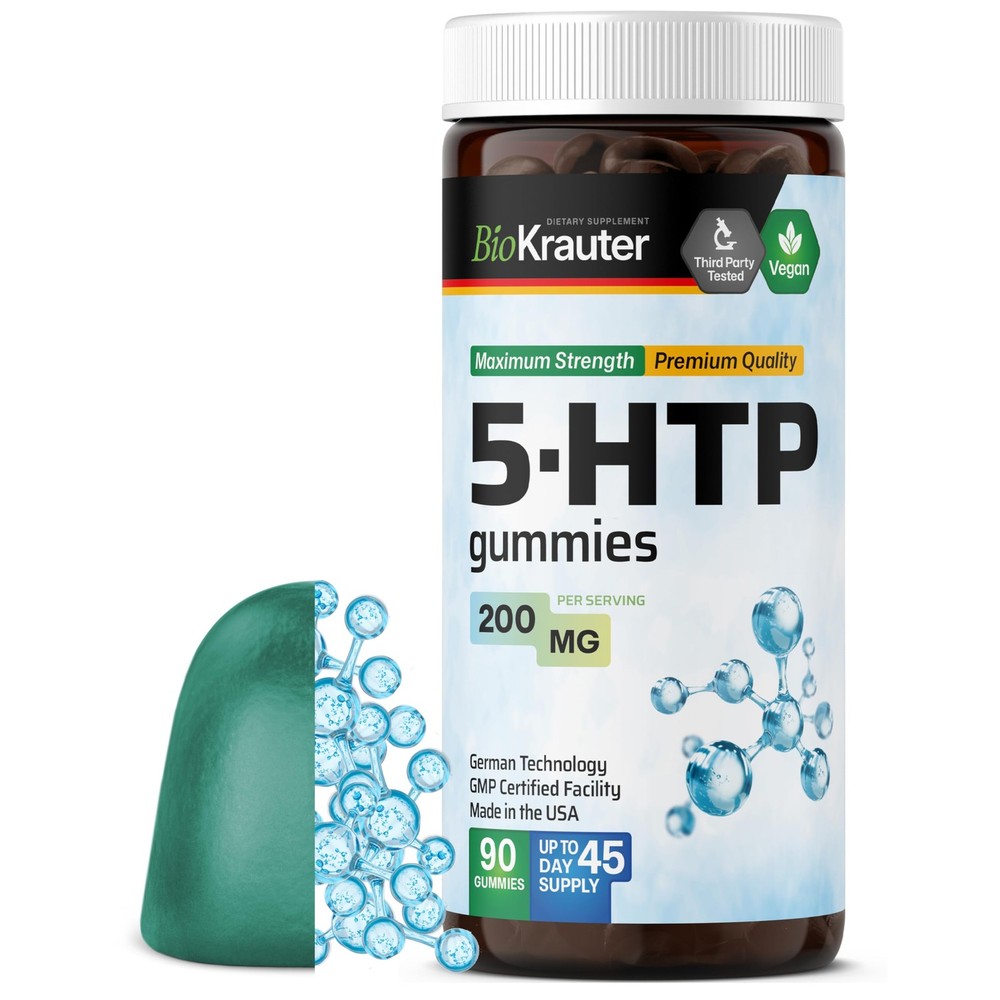 BIO KRAUTER® 5HTP with Tryptophan & Calcium for Mood & Relaxation Support –