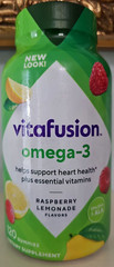 Vitafusion: Omega-3 Gummies, Raspberry Lemonade Flavored, 120ct, Exp. 05/26