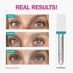fLASH Eyelash Serum Mini for Long, Curled 0.03 Fl Oz (Pack of 1), Clear