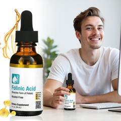 California Gold Nutrition Folinic Acid Alcohol-Free Liquid 1 FL Oz (30 mL)`