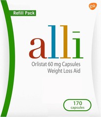 Weight Loss Diet Pills, Orlistat 60 mg Capsules 170 Count Refill Pack EXP 6/27