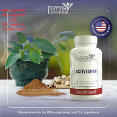 NATION HEALTH MD ActiveSpan Astragalus Supplement – 60 Count (Pack of 1)