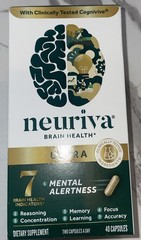 Neuriva Ultra Brain Health Mental Alertness Memory Focus 40 Capsules Exp 03/27