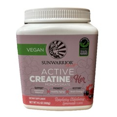 Sunwarrior Active Creatine for Women Monohydrate Powder Micronized Vegan BB 3/26