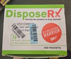 Dispose Rx Powder Packets – Brand New – For Disposal of Rx Medication 100 Count