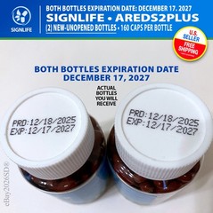 (2) Bottles • AREDS 2 Plus Eye Vitamins • w/Lutein, Zeaxanthin and Astaxanthin