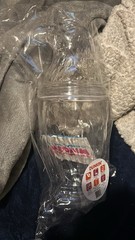 Dunkin’ Clear Plastic Bottle 18 fl oz BPA-Free Reusable Screw-on Lid Logo