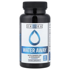 2 X Zhou Nutrition, Water Away with Dandelion & Potassium, 60 Veggie Capsules