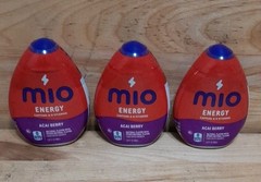 3 BTLS: MiO Energy “ACAI BERRY” Liquid Water Enhancer 1.62oz Bottle caffeine K
