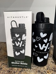 VitaHustle 20oz Stainless Steel Shaker Cup with Blender Ball