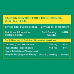 Carbamide Forte Calcium with Vitamin D Gummies for Men & Women 60 Gummies
