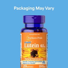Puritan’s Pride Premium Lutigold™ Lutein 120 Count (Pack of 1), Red