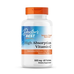 Doctor’s Best High Absorption Vitamin C 500mg with 60 Count (Pack of 1)