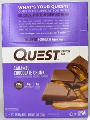 Quest Nutrition Protein Bars Caramel Chocolate Chunk 12 ct Exp 06/2026