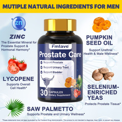 (2 Pack) Prostate Support – Reduce Frequent Urination, Stamina supplement 60ct