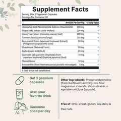 NEW NAD+ Supplement with Glutathione, Resveratrol, Astaxanthin – 10-in-1 Formula